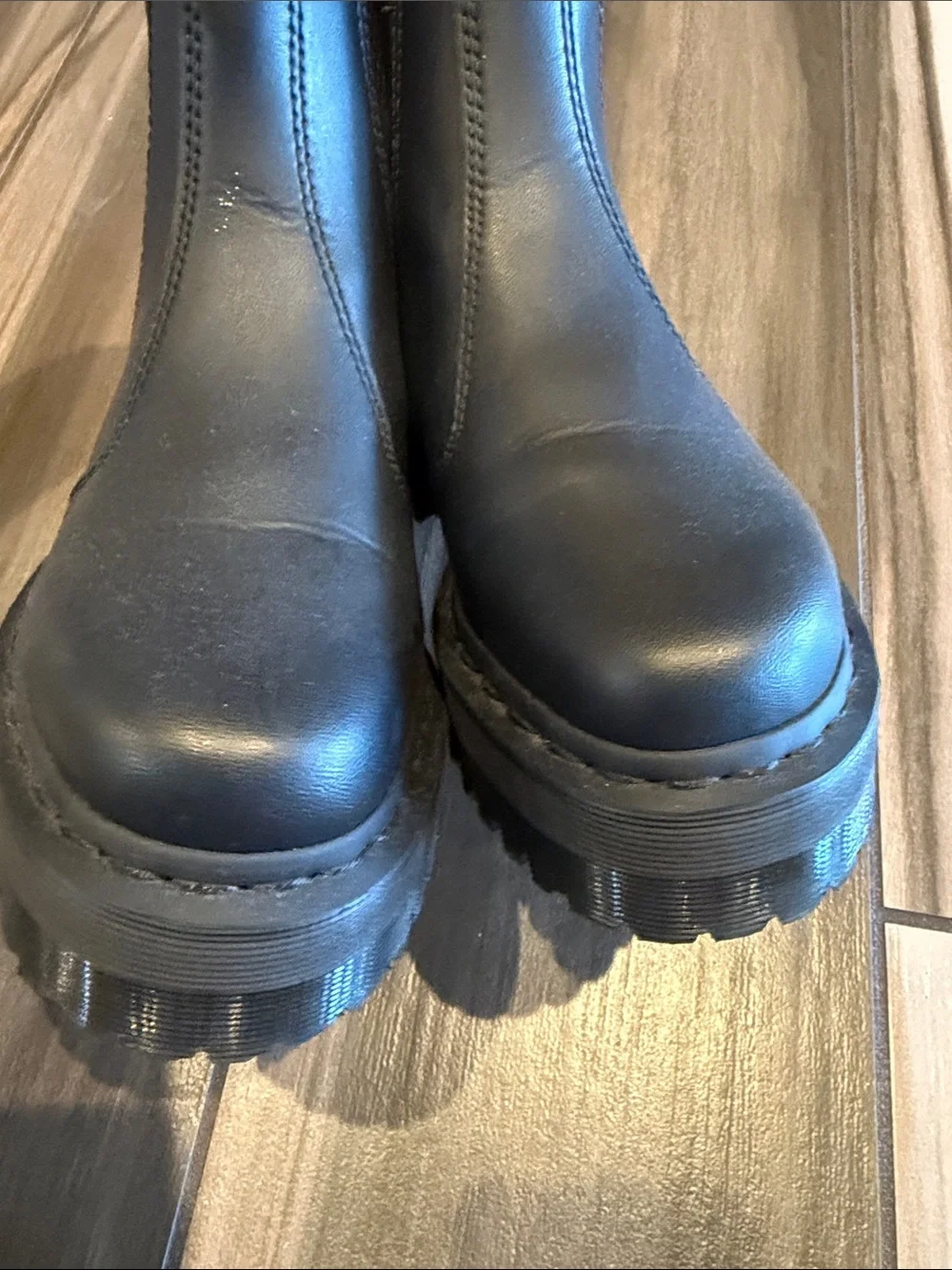 Dr. Martens Black Chelsea Chukka Boots with Yellow Pull Tabs